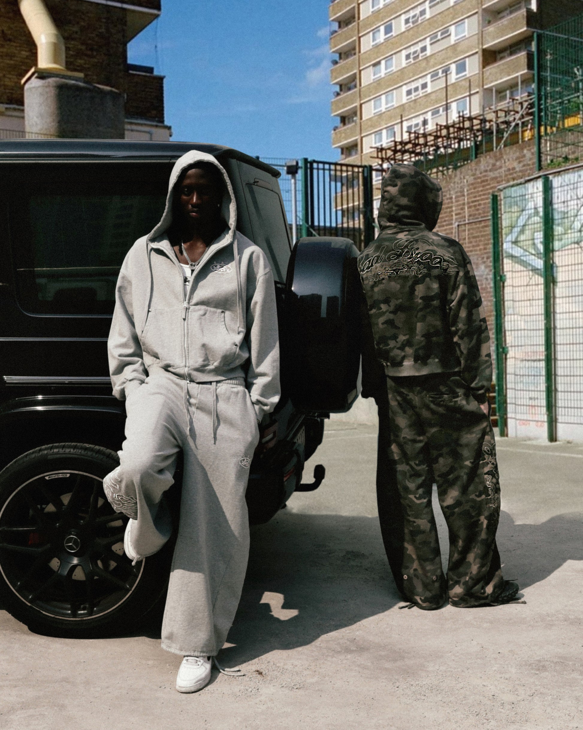 Badblood Mystic Capsule 2 Way Curved Jogger Trousers Dark Camo