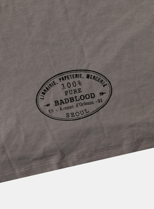 Badblood KEEP SLEEPING Boat Neck Loose Fit Tee - Sand