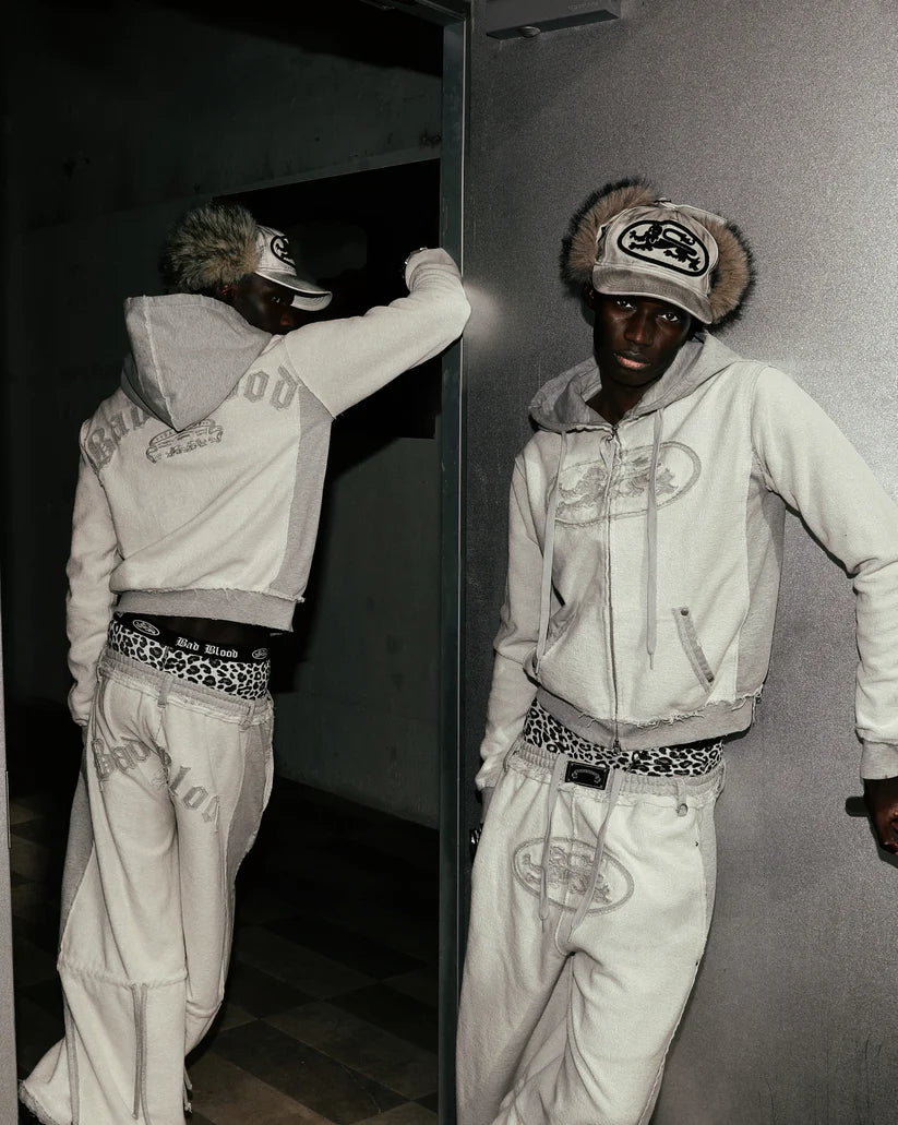 Badblood  Mystic Capsule 2-Way Curved Jogger Trousers - Inside-Out Gray