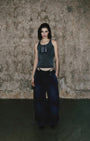 Badblood  Billy Washed Denim Sweatpants Blue