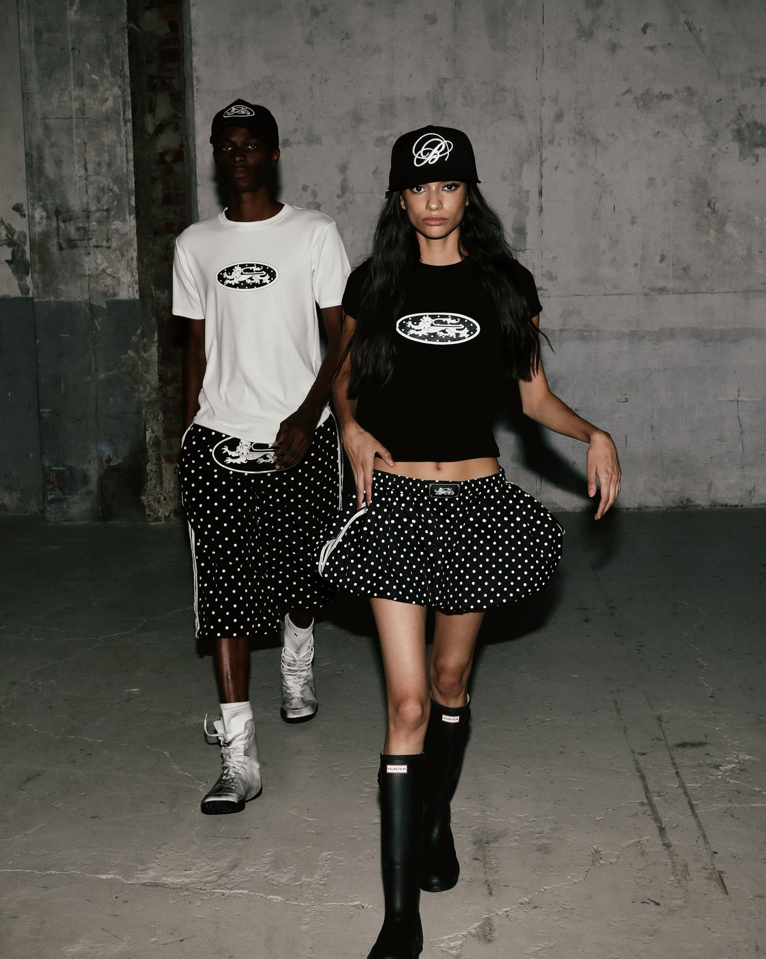 Badblood Mystic Billy Nylon Balloon Mini Skirt Black Dot Badblood Mystic Billy Nylon Balloon Mini Skirt Black Dot