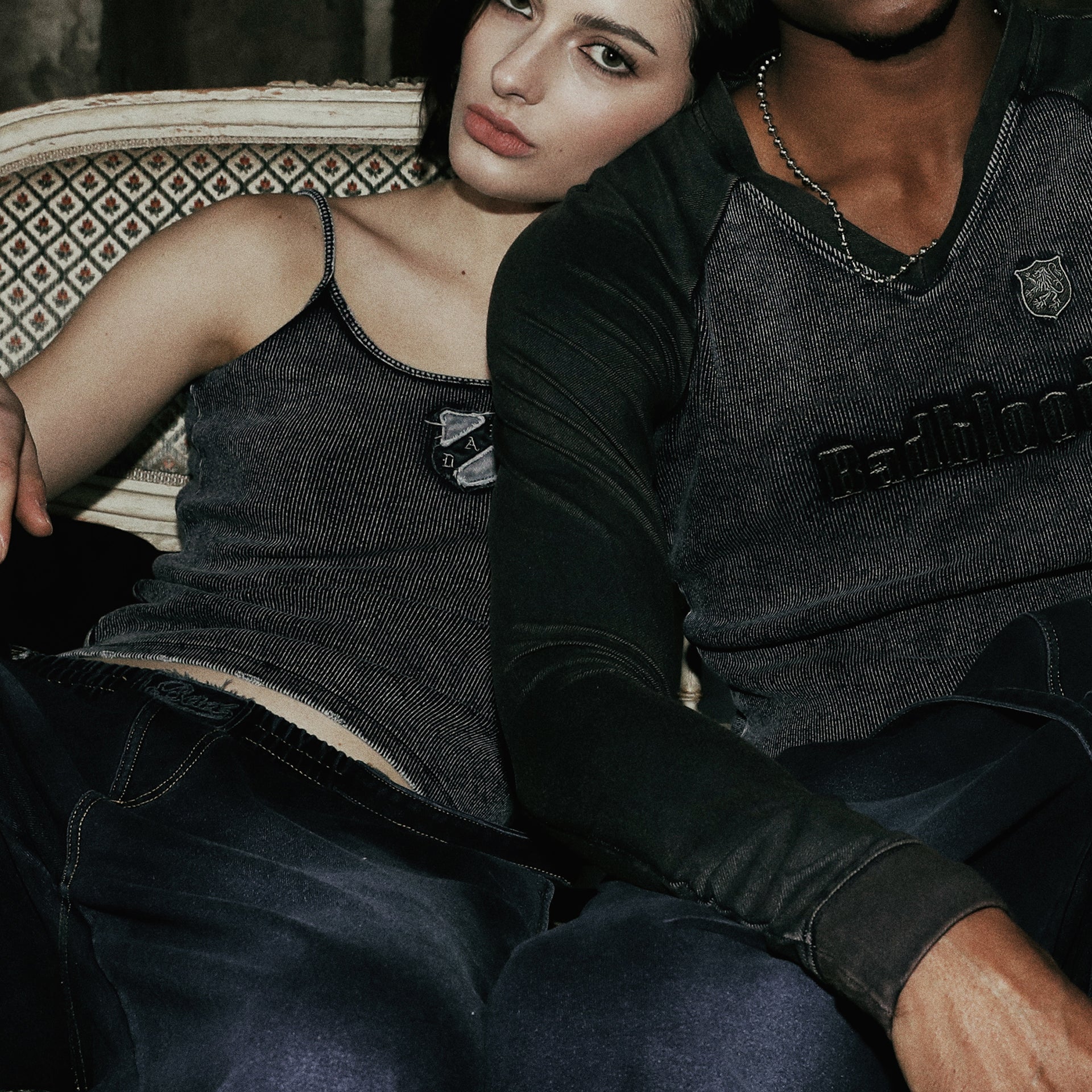 Badblood Rusty Denim String Tank Blue