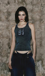 Badblood Rusty Denim Tank Top Blue