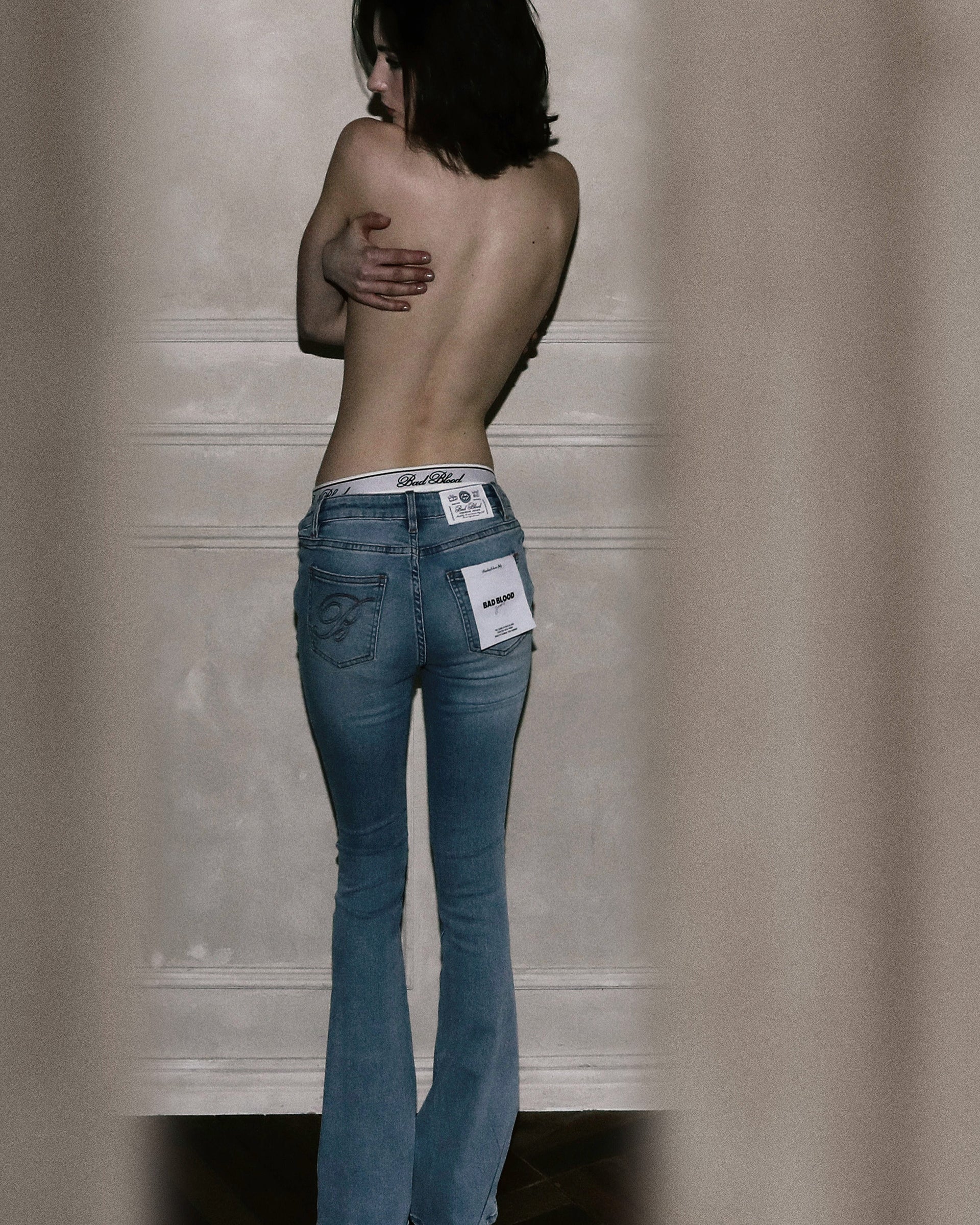 Badblood 0119 Low Rise Bootcut Jeans Light Blue