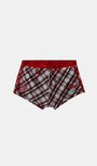 Badblood  Vintage Club Boy Shorts - Checked Red