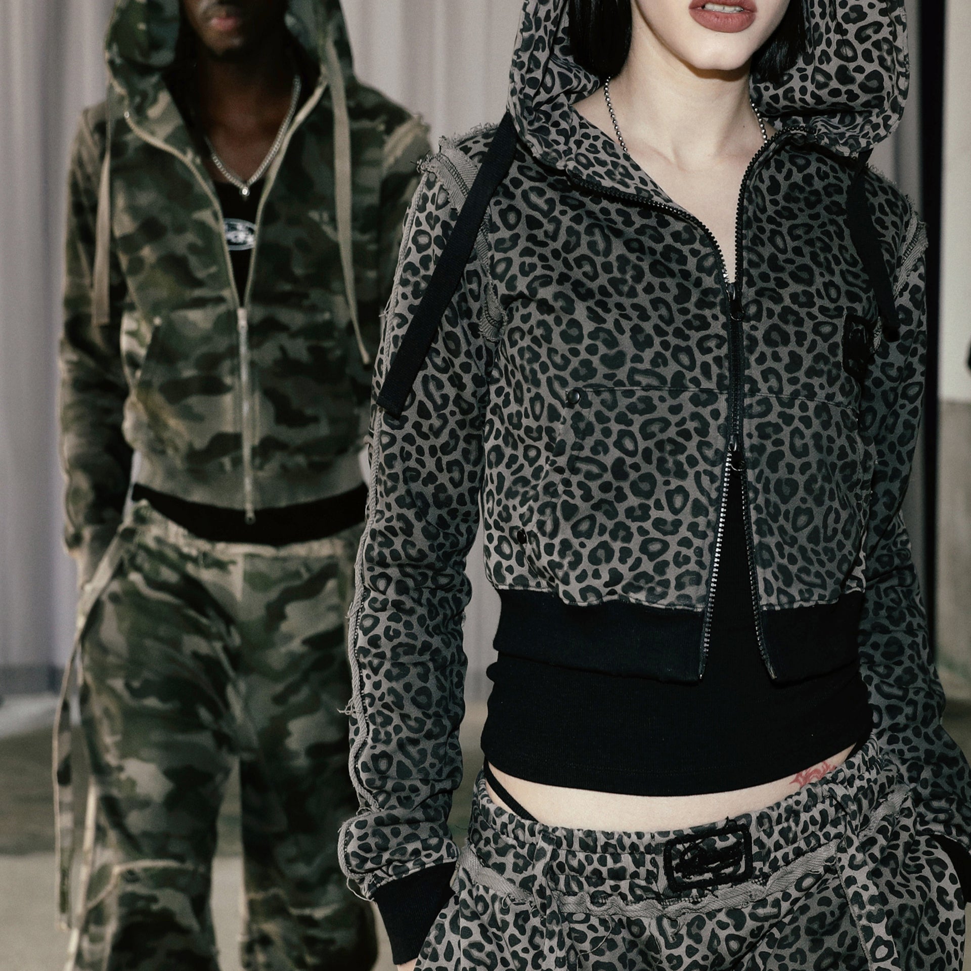 Badblood  Low Edge Hoodie Slim Fit Light Camo