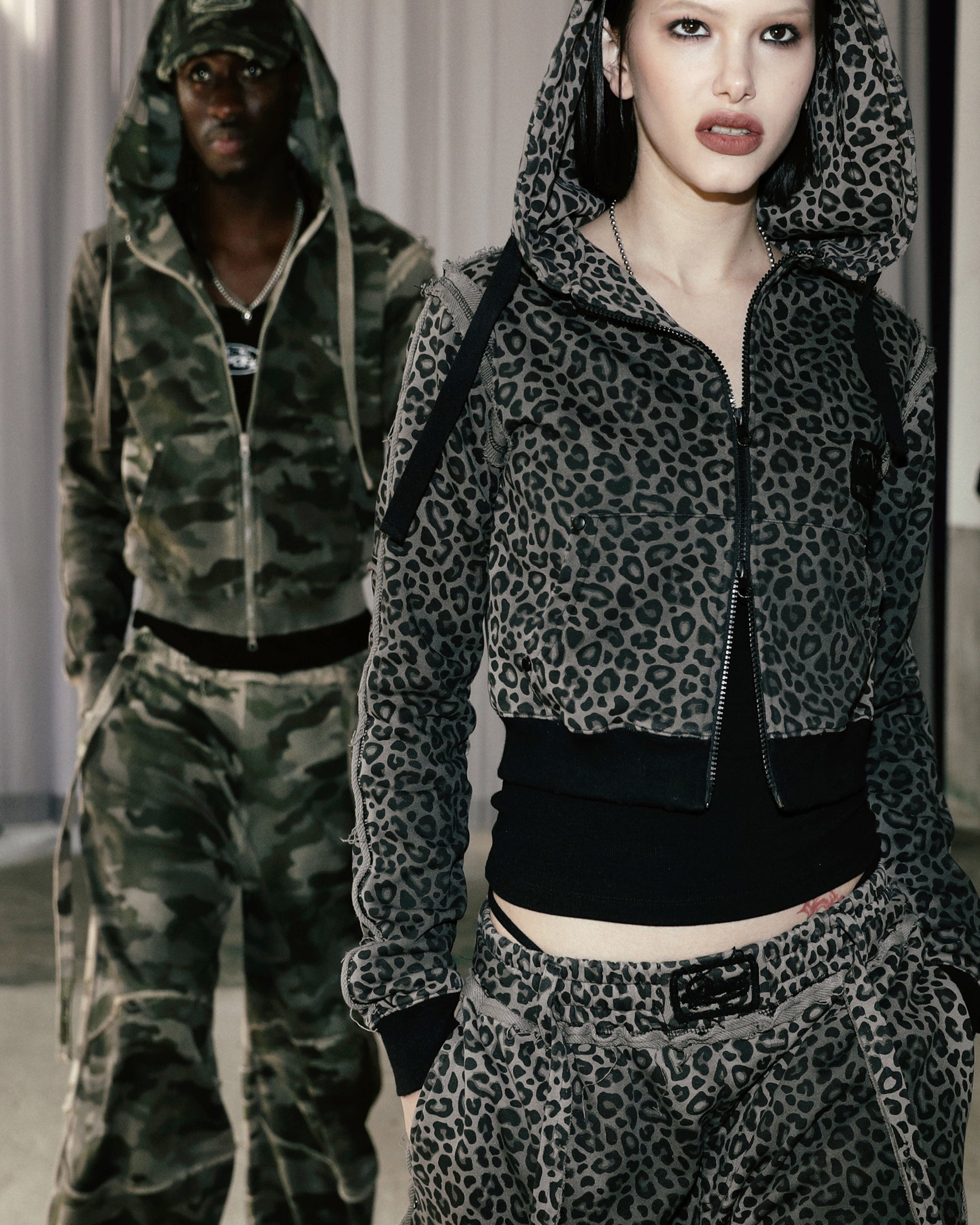 Badblood  Low Edge Hoodie Slim Fit Light Camo
