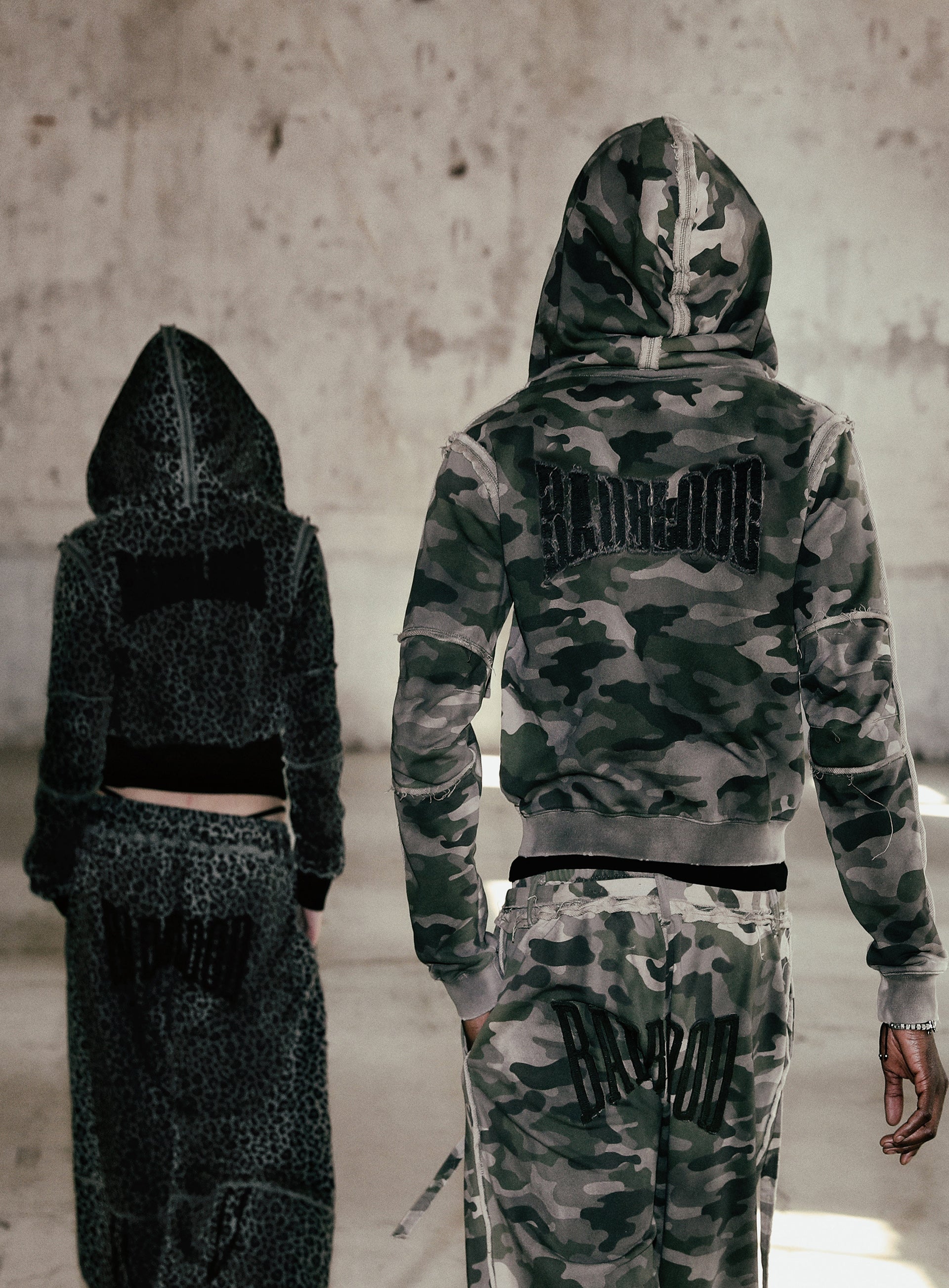 Badblood  Low Edge Hoodie Slim Fit Light Camo