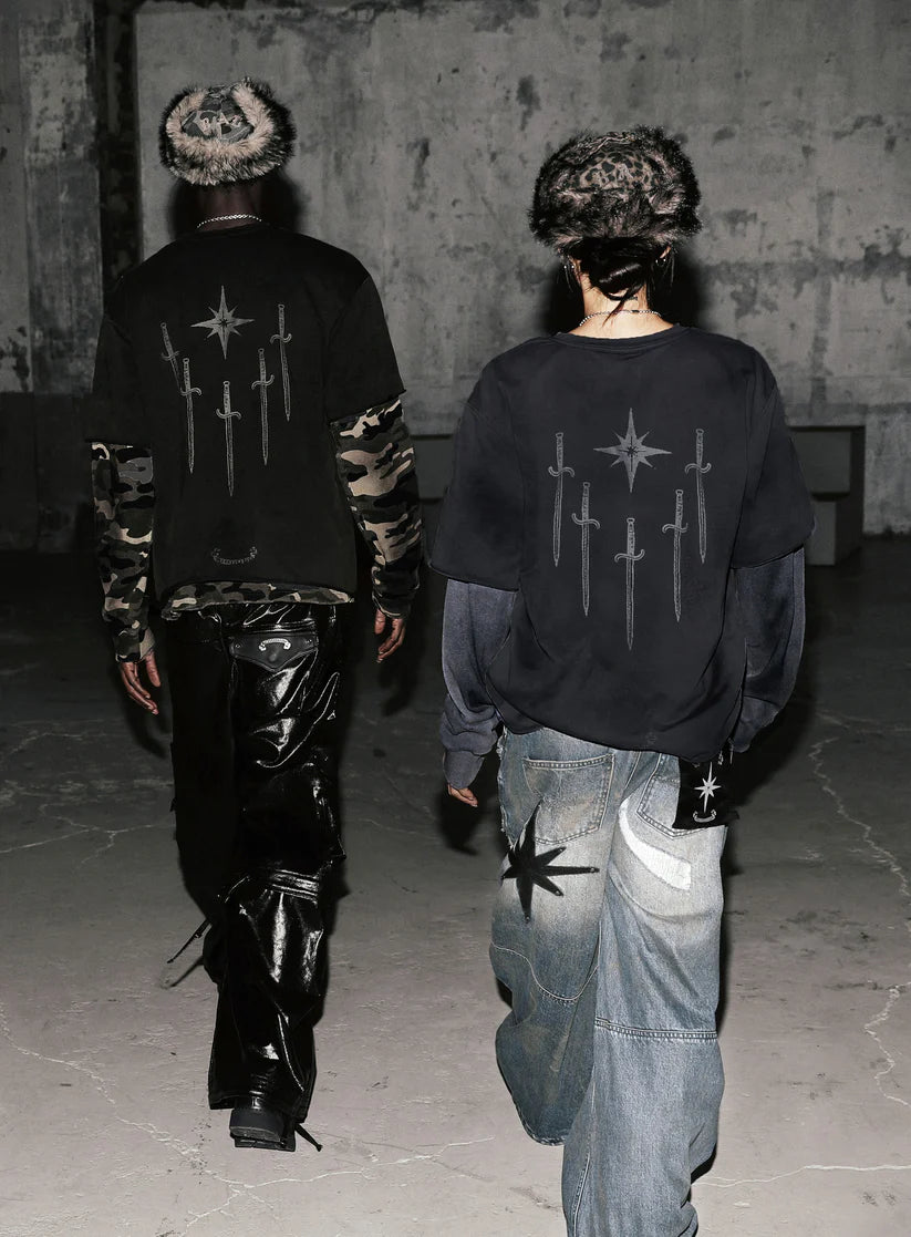 Badblood 0409 Cosmo Convex Denim Pants - Light Blue