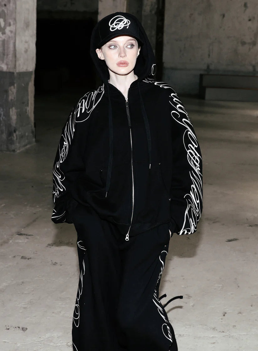 Badblood Dark Classic MYM 2-Way Curved Jogger Trousers - Black