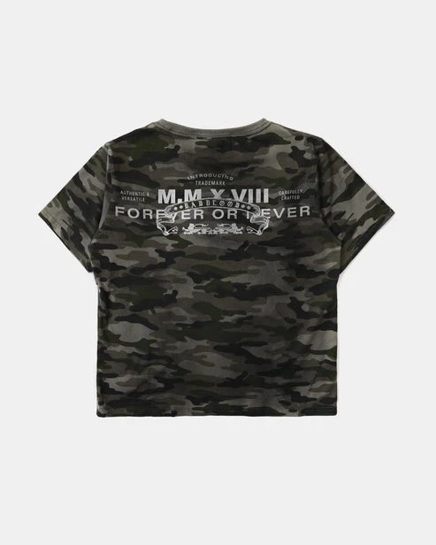 Badblood Viper Logo T-Shirt - Green Camo