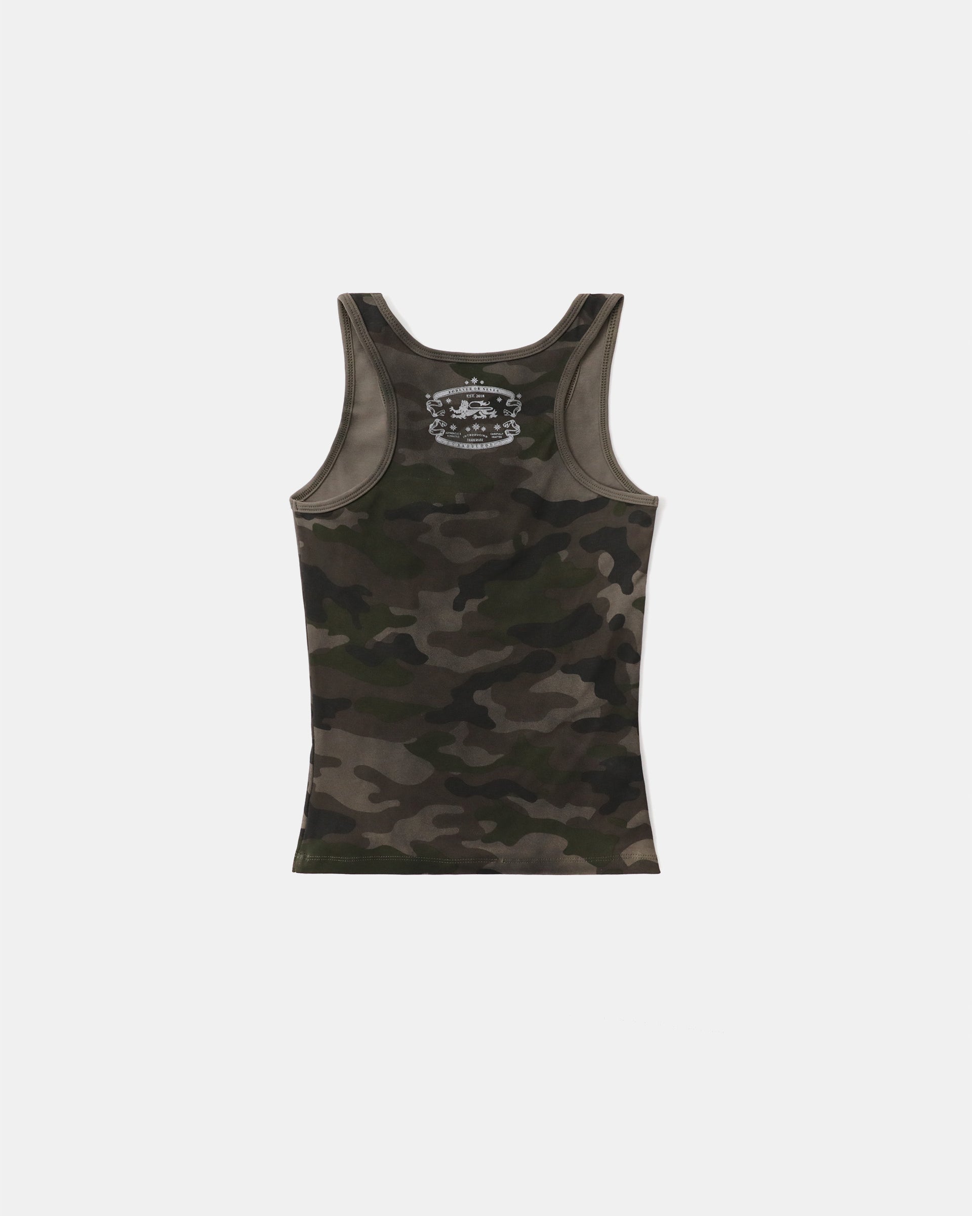 Badblood Mystic Tank Slim Fit Green Camo