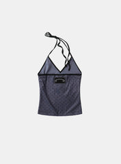 Badblood Splash Dot Halter Tank - Charcoal