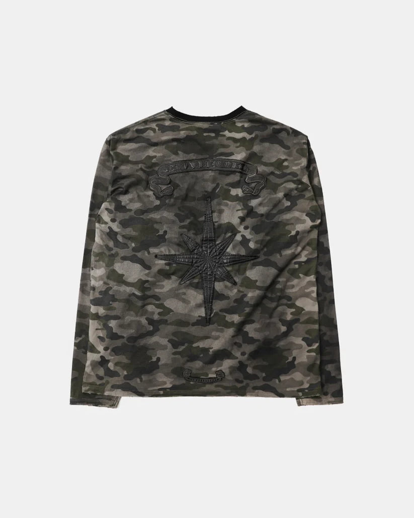 Badblood Cosmo Bad Patch Ringer Long Sleeve - Green Camo
