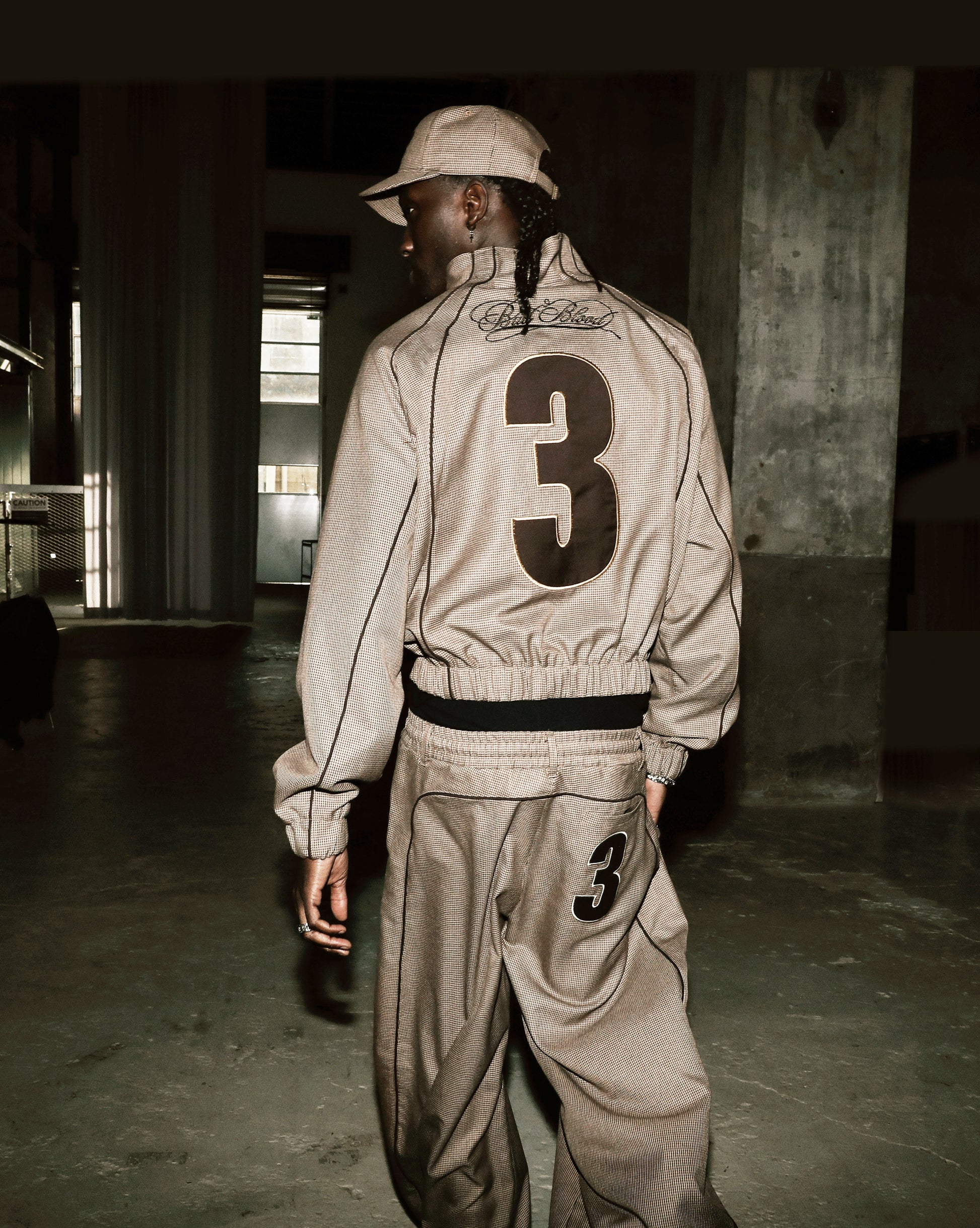 Badblood Royal Classic Hound's-tooth Track Pants Brown