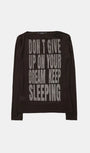 Badblood KEEP SLEEPING Boat Neck Loose Fit Tee - Chocolate