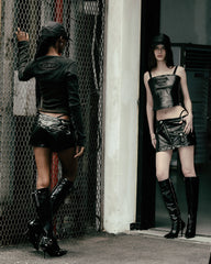 Badblood Squad Micro Biker Shorts Black