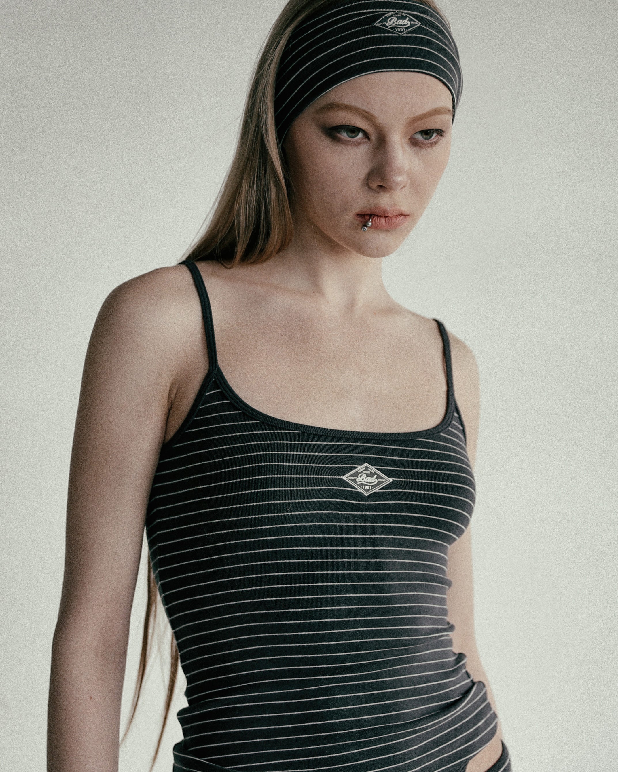 Badblood Beyond Soft Hairband Stripe Charcoal