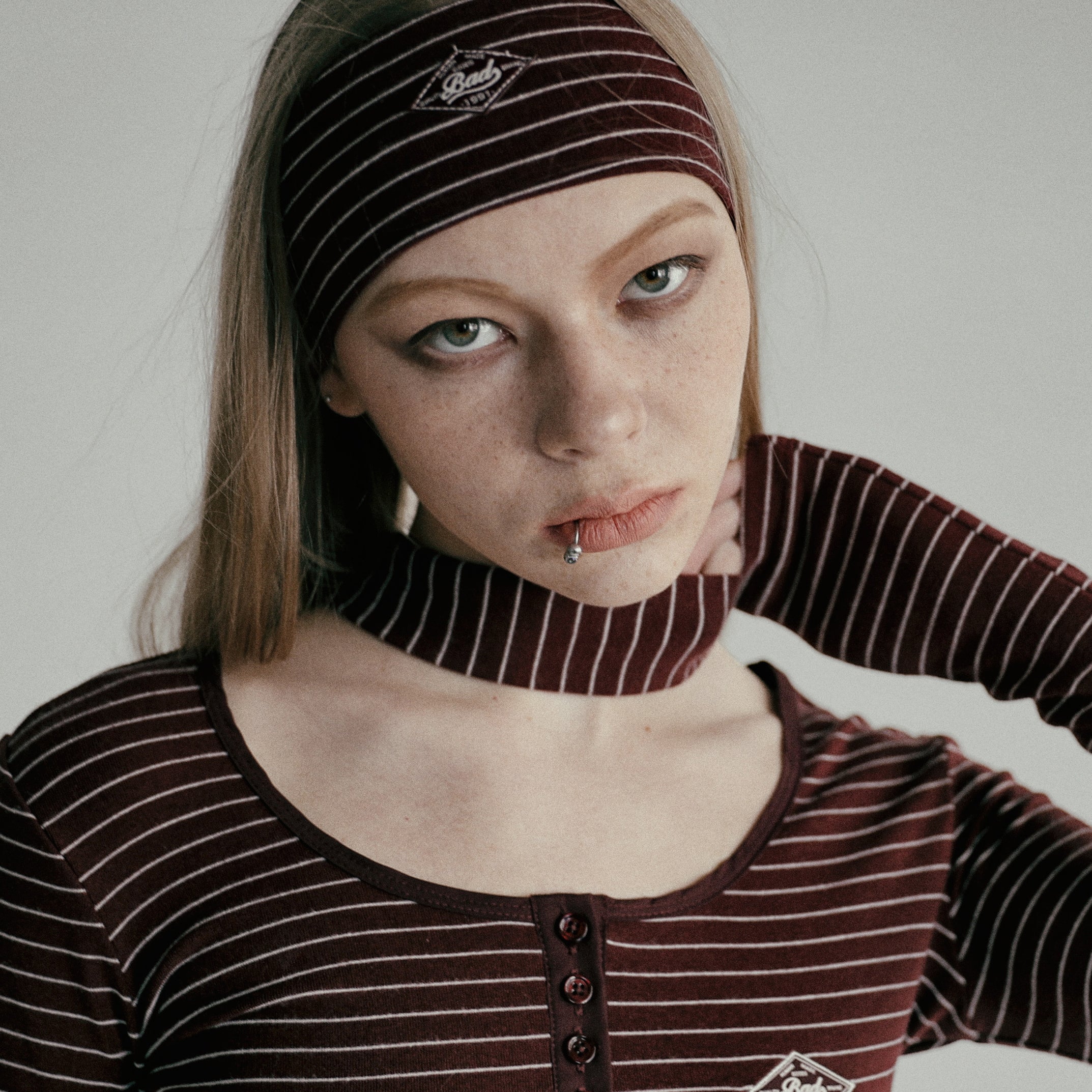 Badblood Beyond Soft Hairband Stripe Wine