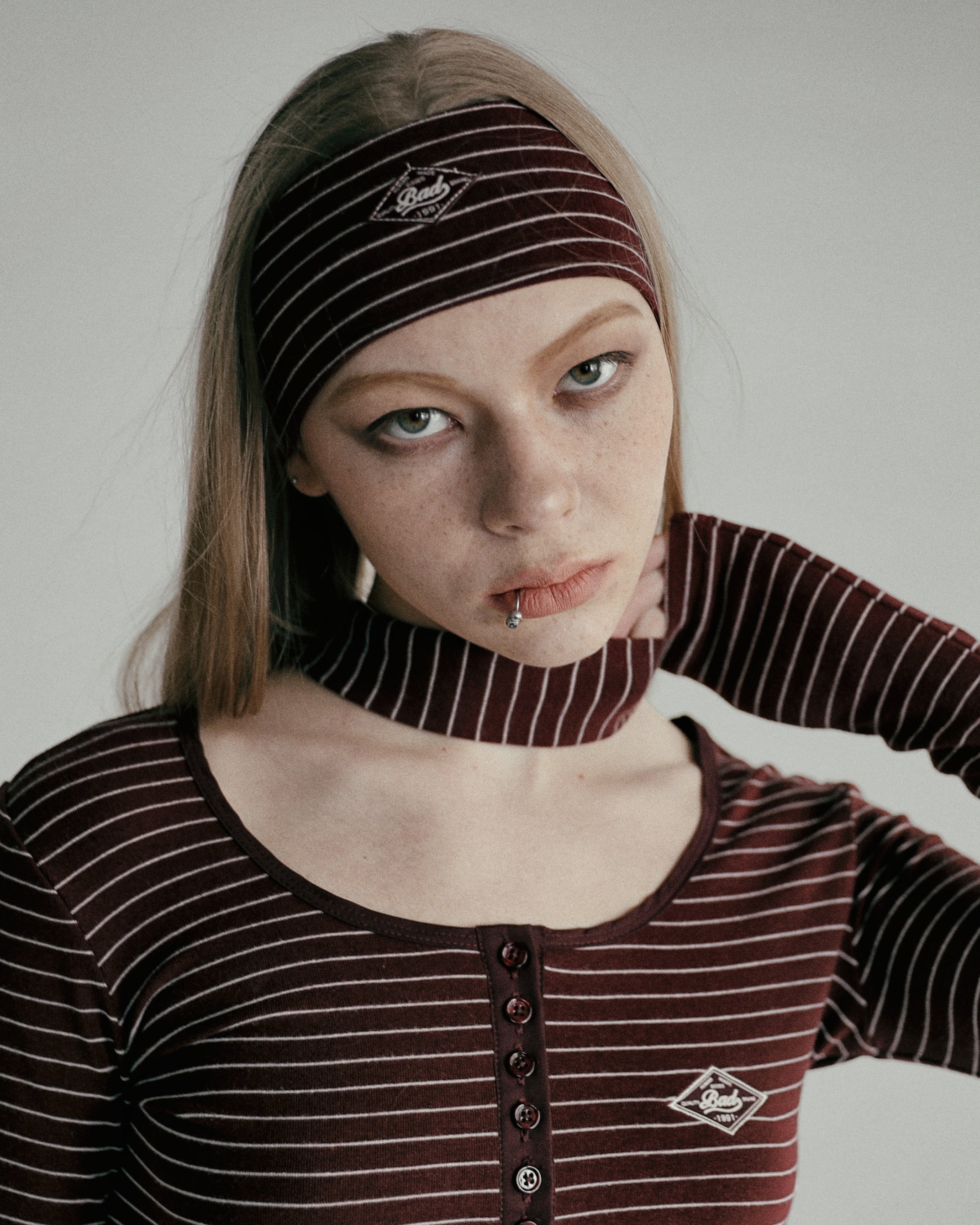 Badblood Beyond Soft Hairband Stripe Wine