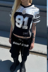 Badblood Football Club Short Sleeve Slim Fit Black/Silver