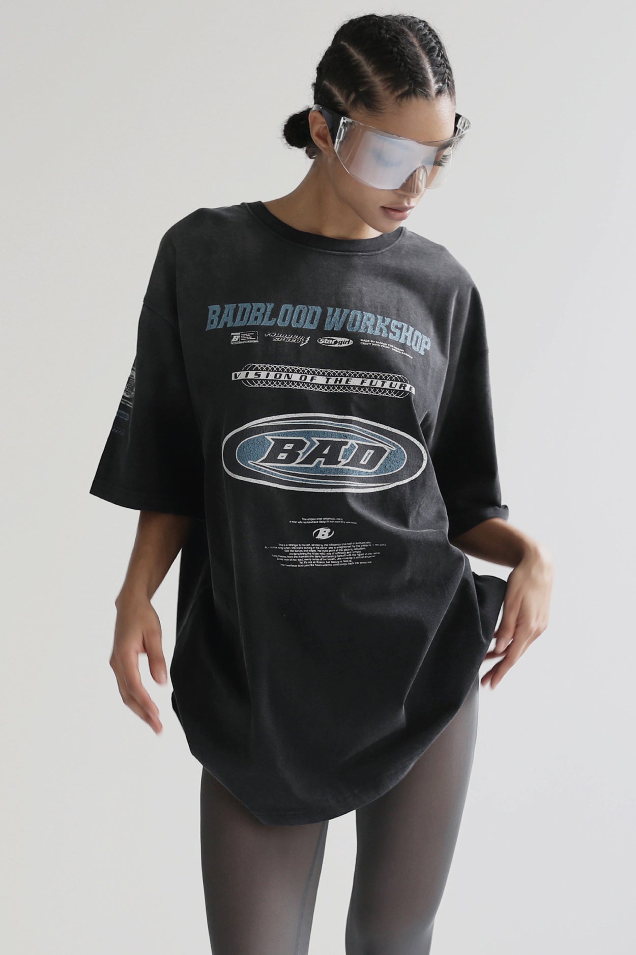 Badblood F2 Old Effect T-Shirt Black/Blue