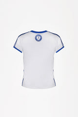 Badblood ADS Vintage V Neck Short Sleeve Slim Fit White