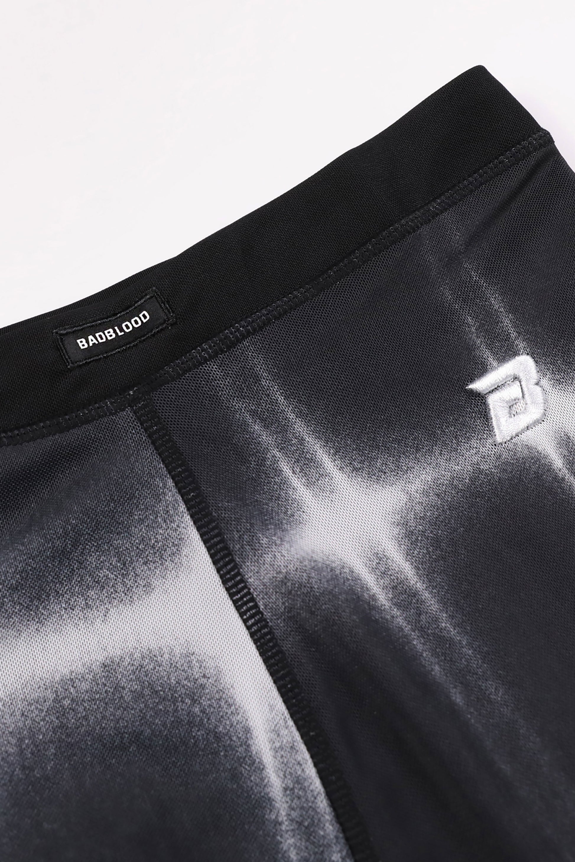 Badblood Stella Mesh Brush Cut Pants Slim Fit Black