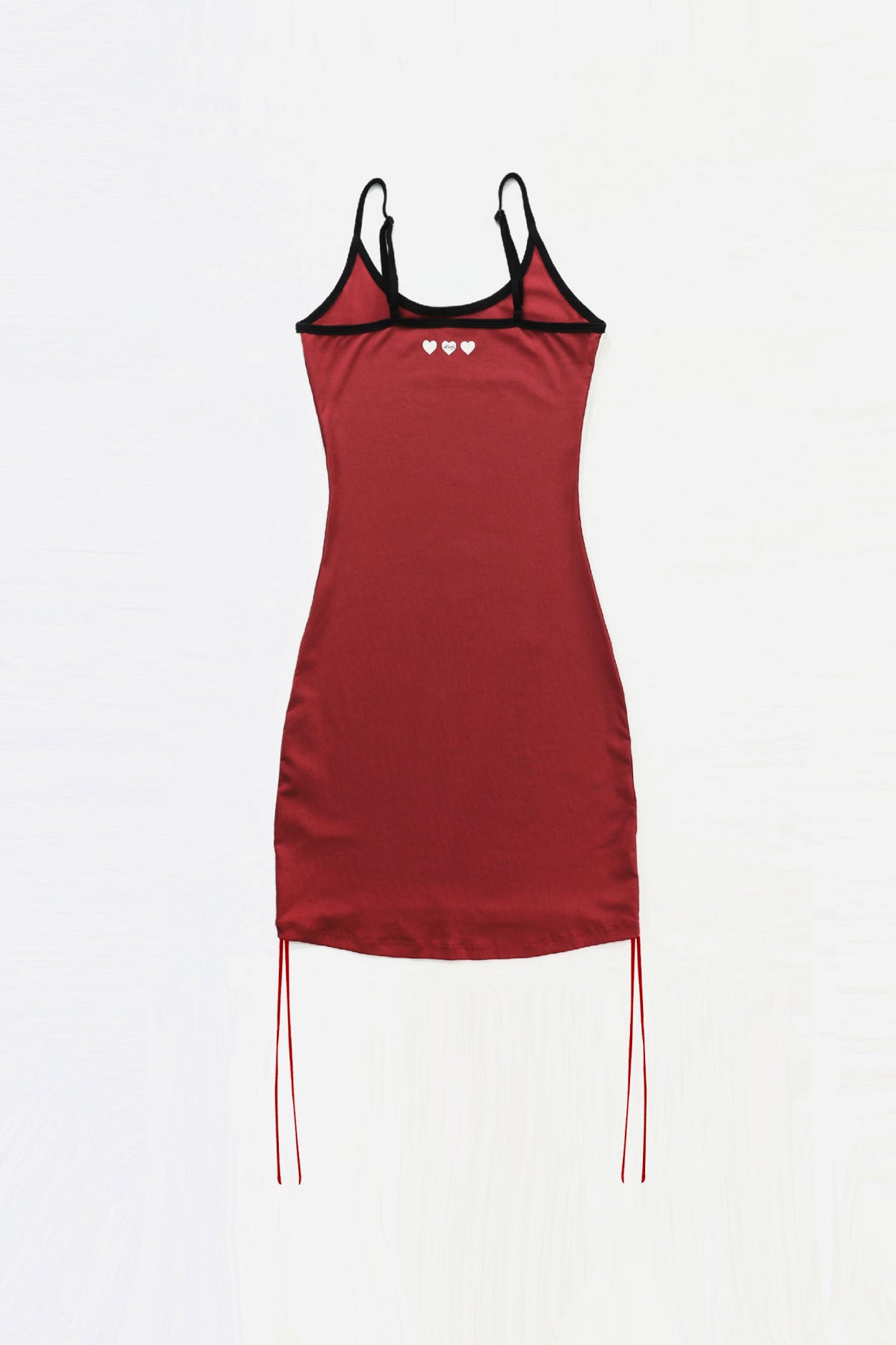 Badblood Vintage Logo Spaghetti String Mini Dress Red