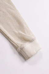Badblood Fleur Crochet Knit Hood Zip-up Cream