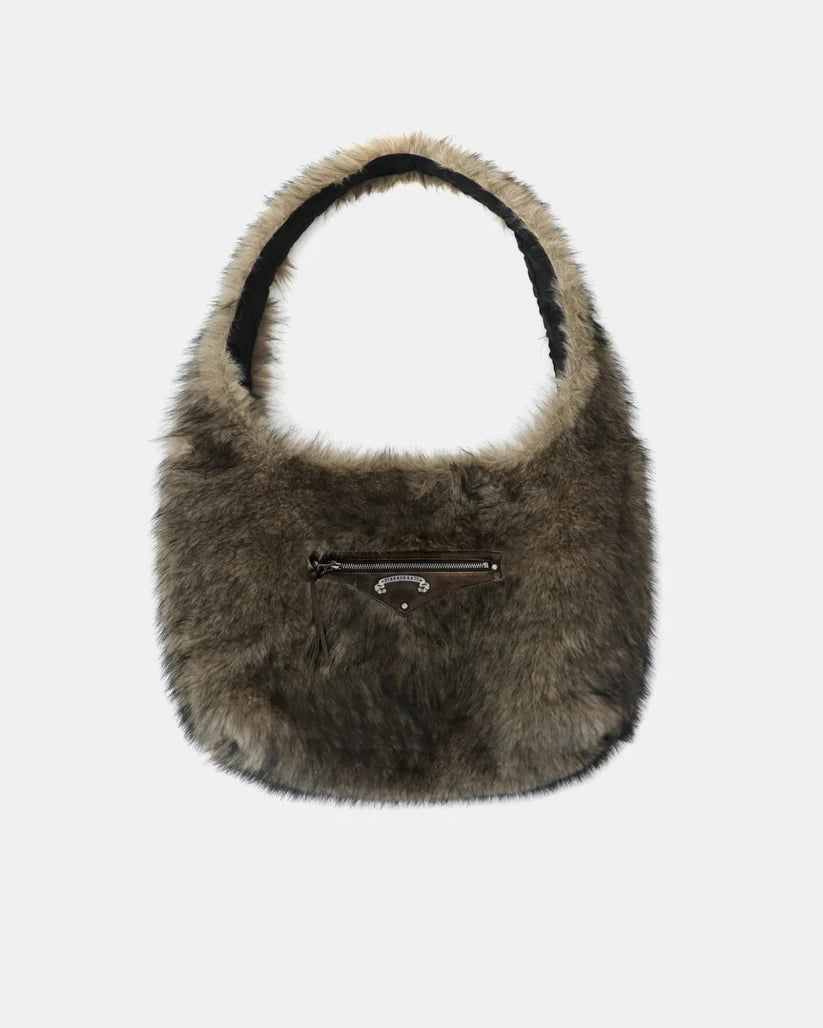 Badblood  Viper Fur Shoulder Bag - Coyote
