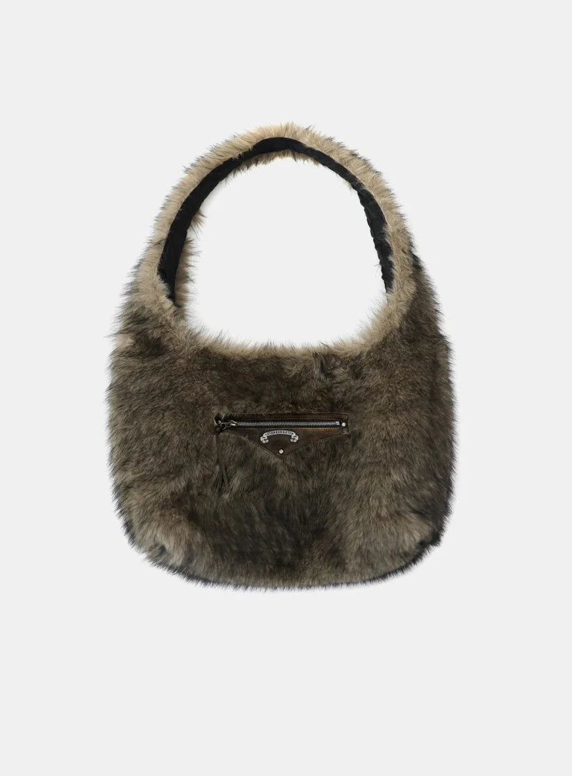 Badblood  Viper Fur Shoulder Bag - Coyote