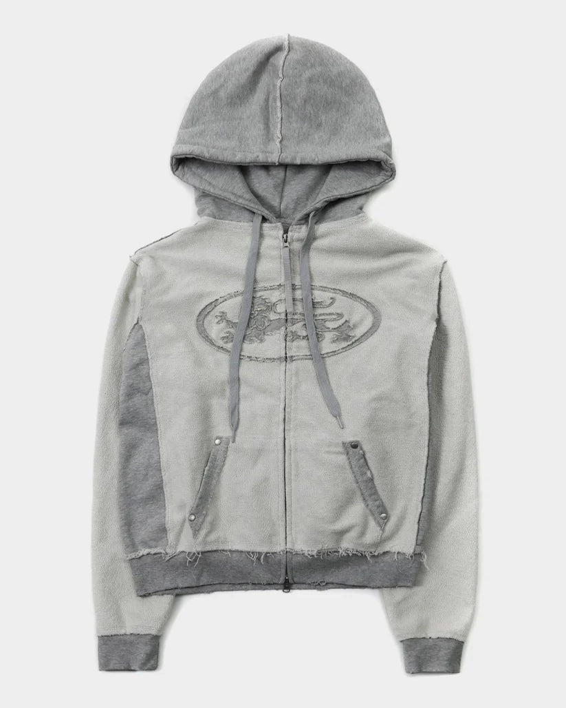 Badblood Mystic Capsule Hooded Zip-Up - Inside Out Gray