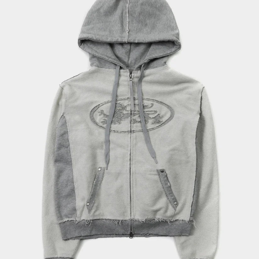 Badblood Mystic Capsule Hooded Zip-Up - Inside Out Gray