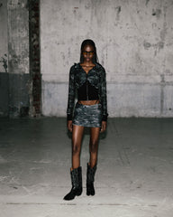 Badblood Vintage Club Skirt - Black Camo