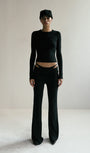 Badblood Beyond Soft Fold Over Bootcut Pants - Black