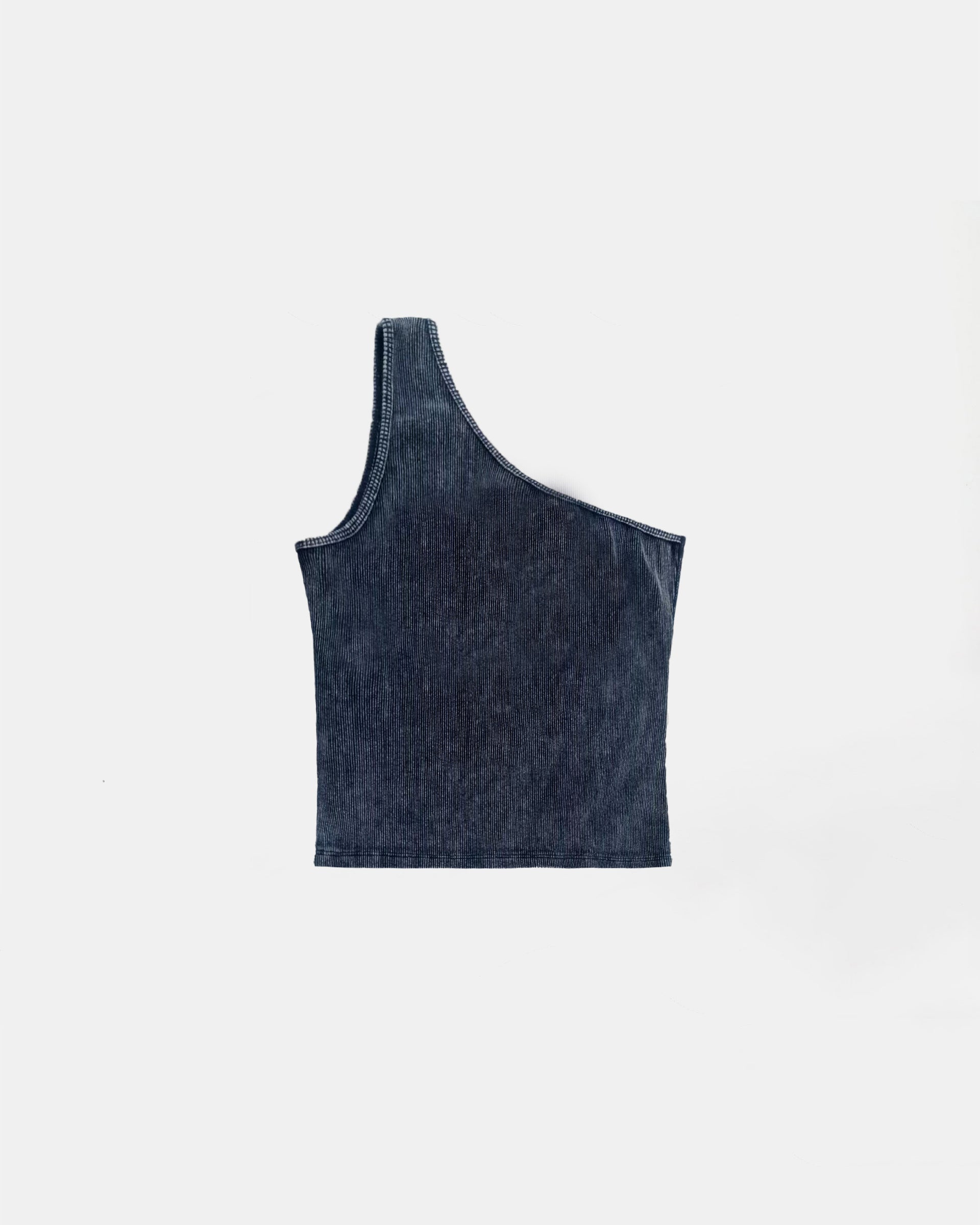 Badblood Ryan Patch One Shoulder Tank Denim Blue