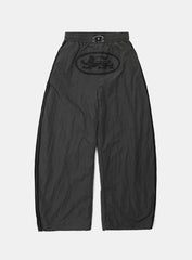 Badblood Dark Billy Nylon Curved Track Pants - Charcoal Brown
