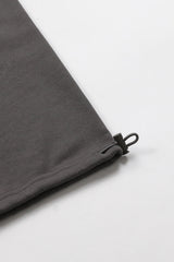 Badblood Leather Logo 2 Way Sweatpants Loose Fit Charcoal