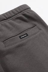 Badblood Leather Logo 2 Way Sweatpants Loose Fit Charcoal