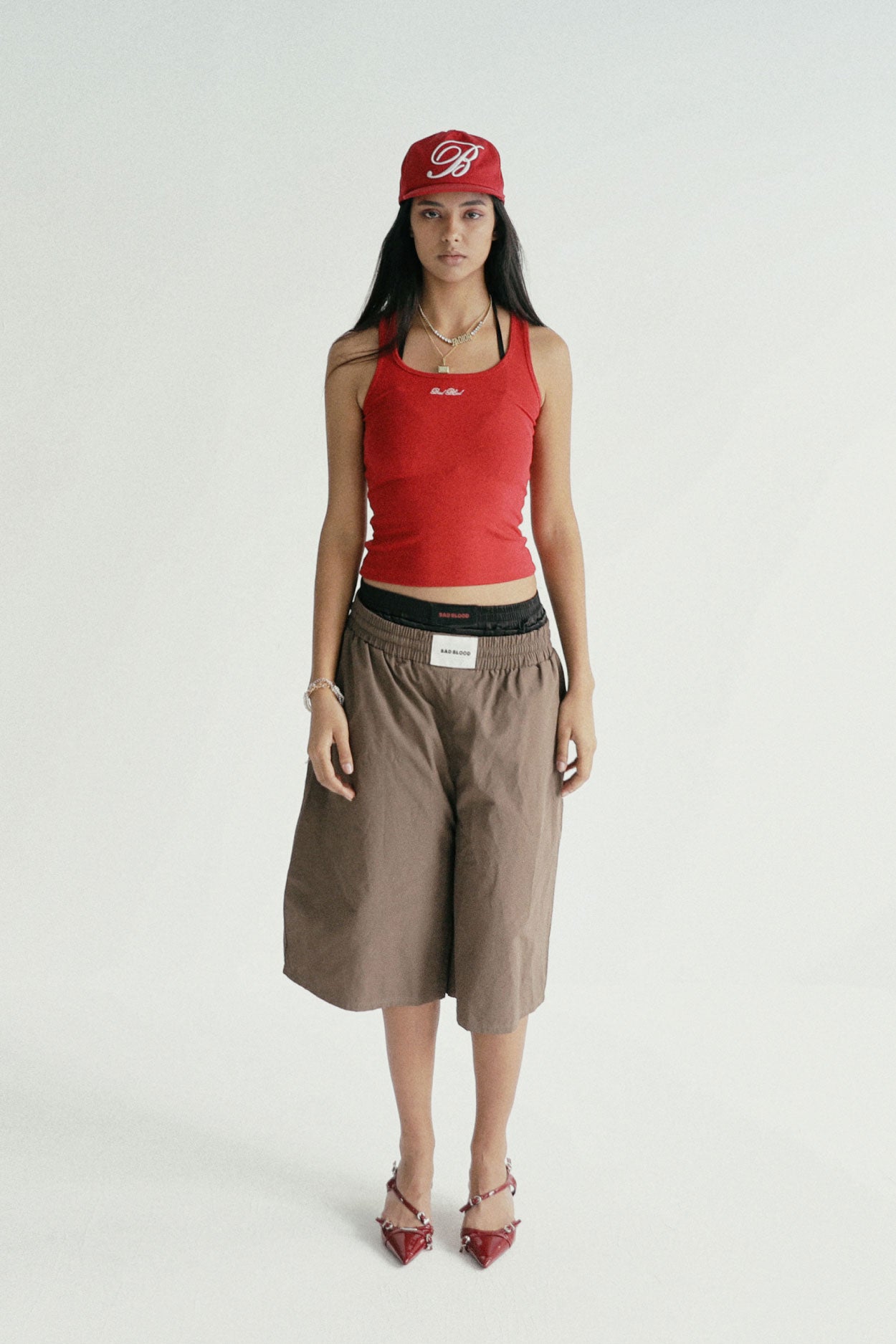 Badblood AJ Easy Bermuda Pants Khaki Brown