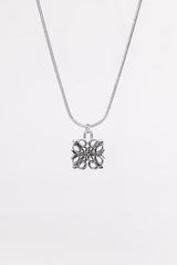 Badblood Fleur Logo Chain Necklace Silver