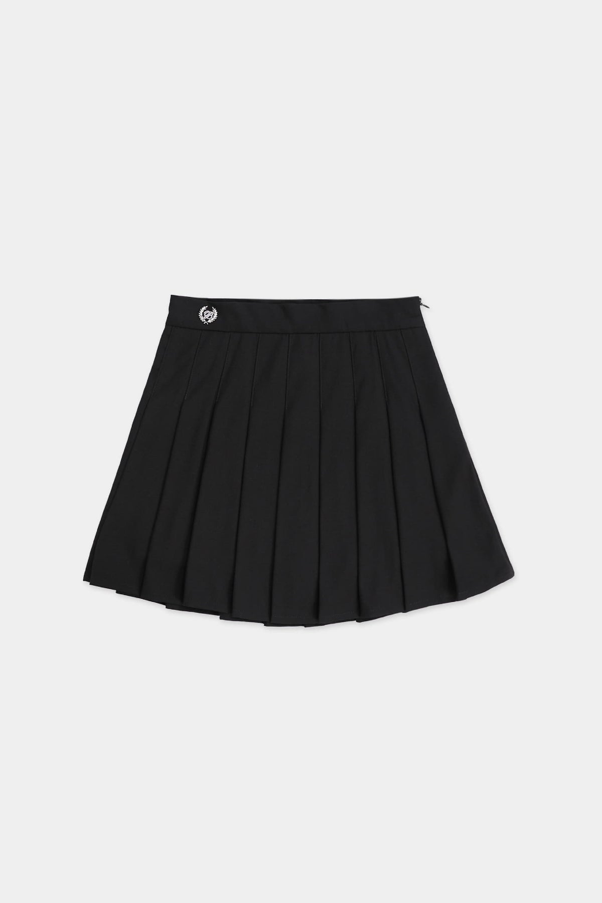 Badblood Laurel Logo Wool Tennis Skirt Black