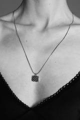 Badblood Fleur Logo Chain Necklace Silver