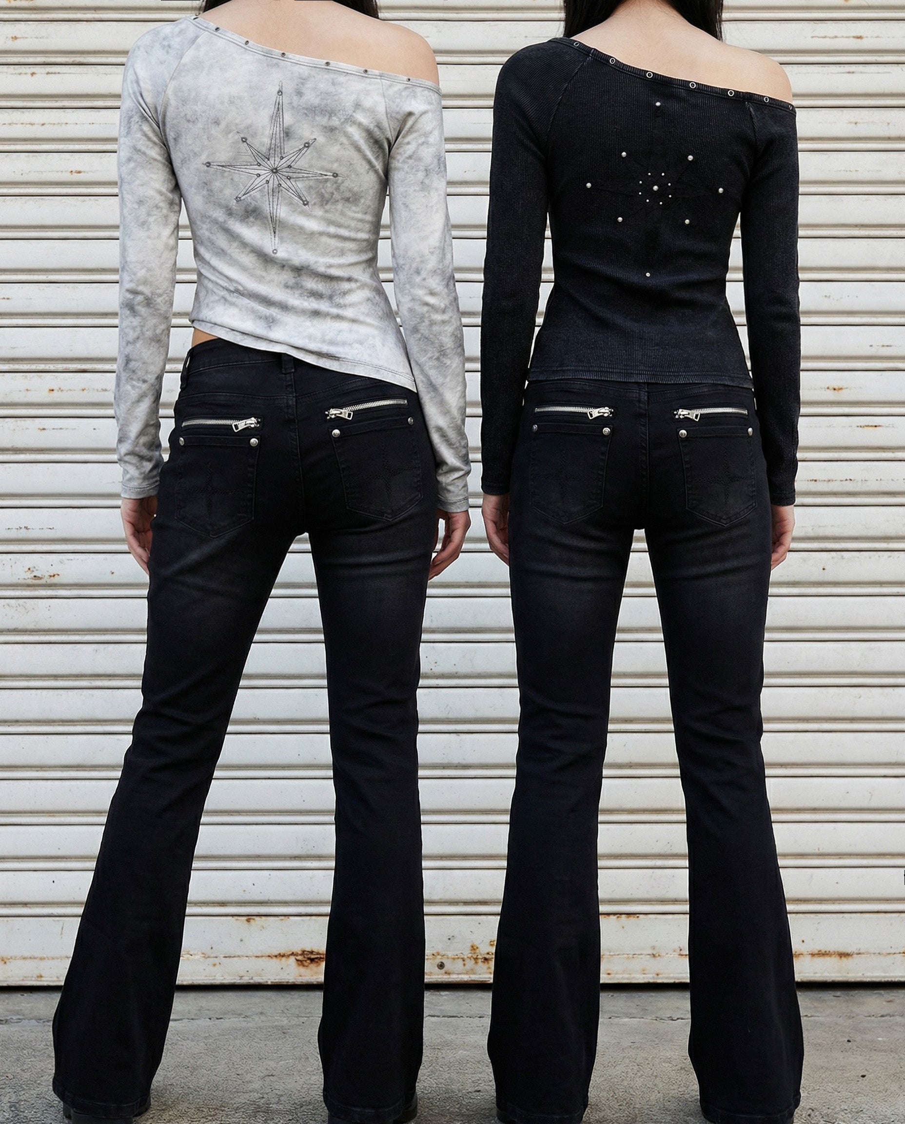 Badblood Viper Cotton Rib Asymmetric Top - White