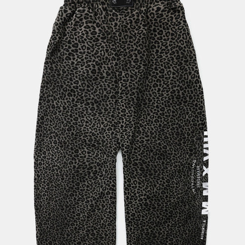 Badblood Viper Logo 2-Way Curved Jogger Trousers - Black Leopard