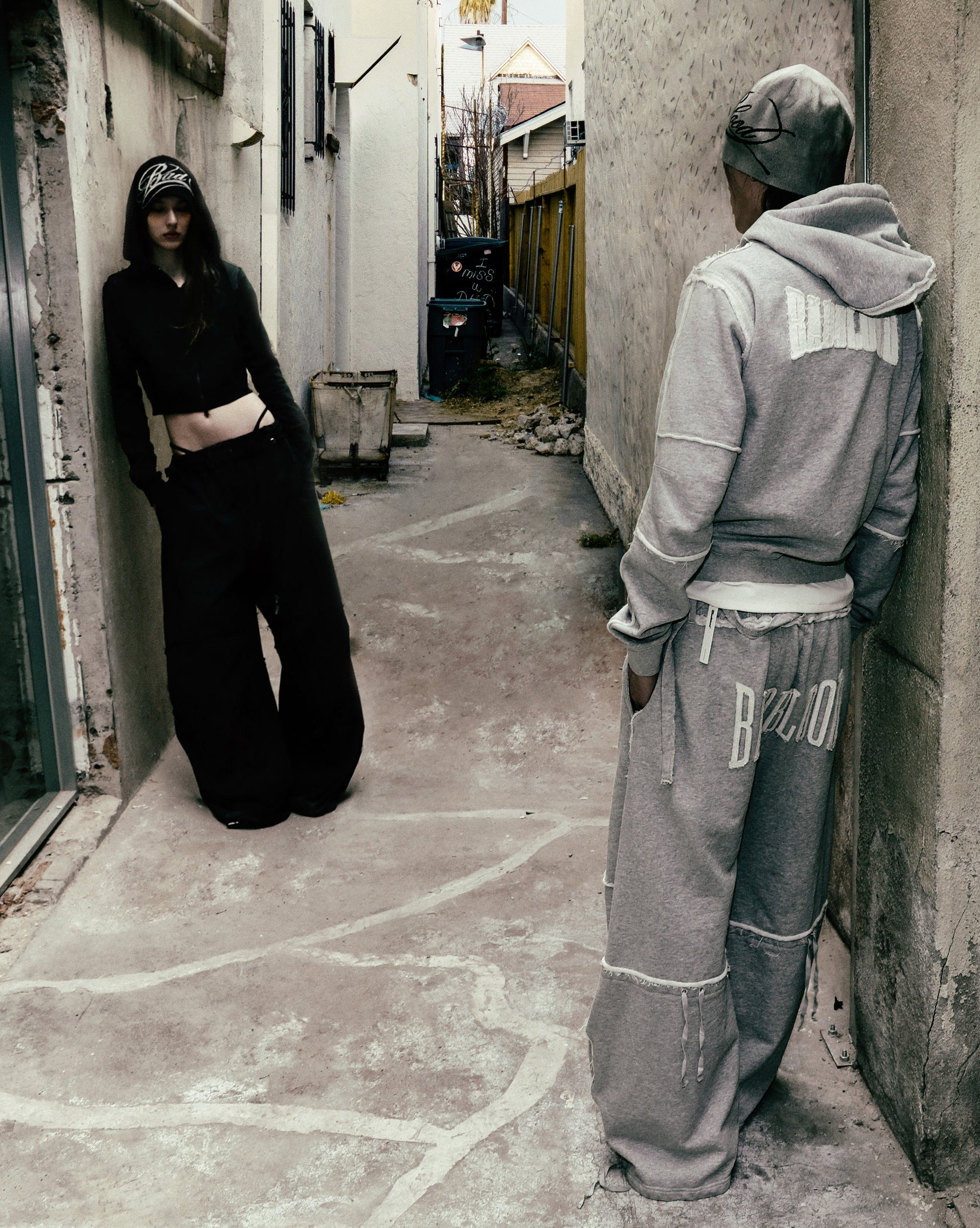 Badblood  Low Edge Hoodie Slim Fit - Grey