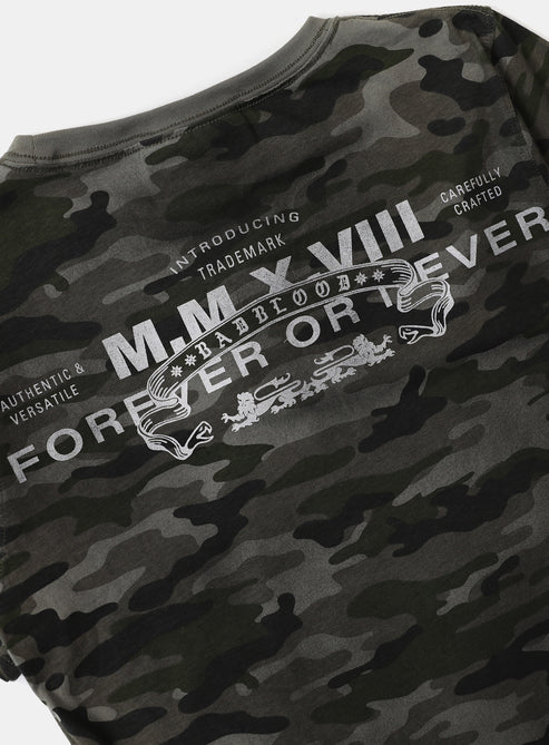 Badblood Viper Logo T-Shirt - Green Camo