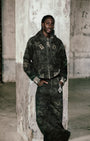 Badblood  Lion Patch Hoodie Dark Camo