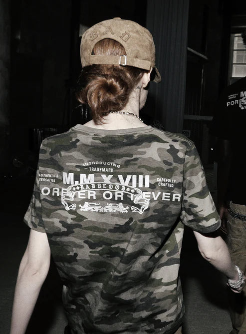 Badblood Viper Logo T-Shirt - Green Camo